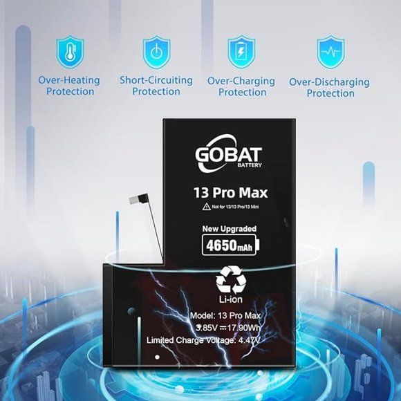 GOBAT Replacement for iPhone 13 PRO MAX Battery